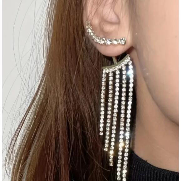 NEW Womens Earrings Bling Dangle Drop Sparkly Shiny Fancy Date Night Earrings - Picture 3 of 5